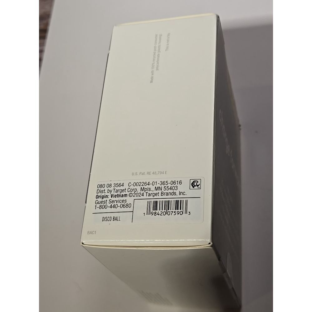Single Port USB-C High Charging Speed 15W Max Pink/Blue Disco Ball New (160) - Picture 3 of 3